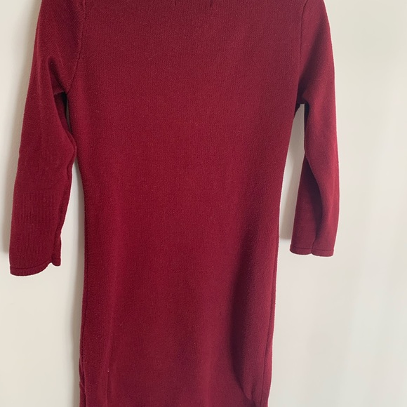 Red burgundy winter Mossimo 3/4 length sleeve dress size xs Bodycon - Picture 5 of 5